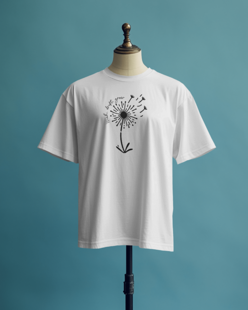 Wish, Drift & Grow Dandelion T-Shirt - Image 2