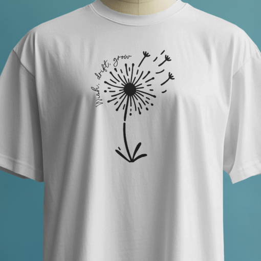 Wish, Drift & Grow Dandelion T-Shirt